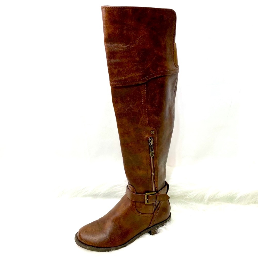 G by Guess-Mocha Tan front of Knee Tall Boot 6